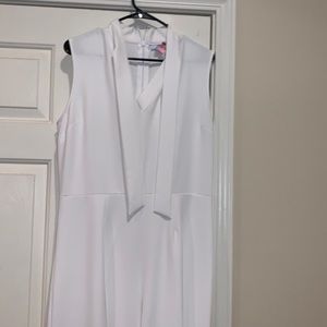 Super wide leg white jumpsuit
